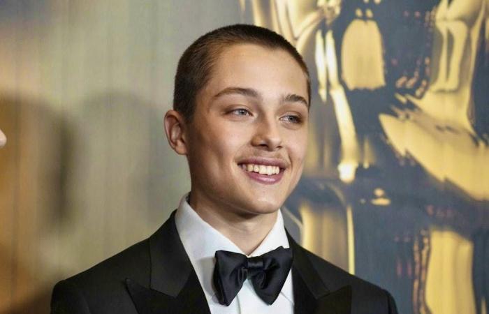 Confusingly similar: Knox Jolie-Pitt looks like the young Brad