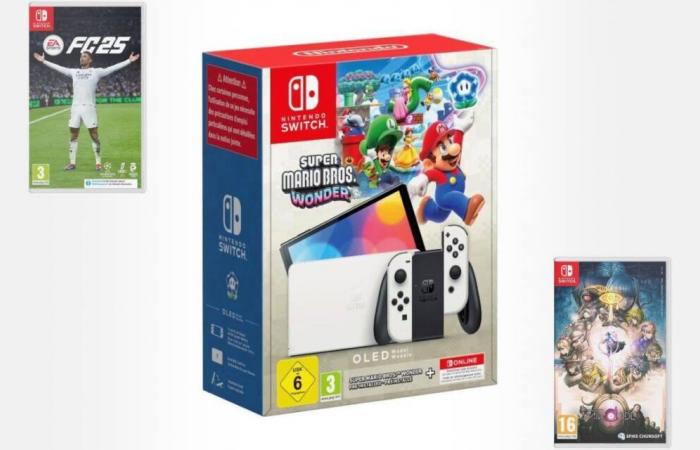 this Nintendo console + 3 games pack is at a great price