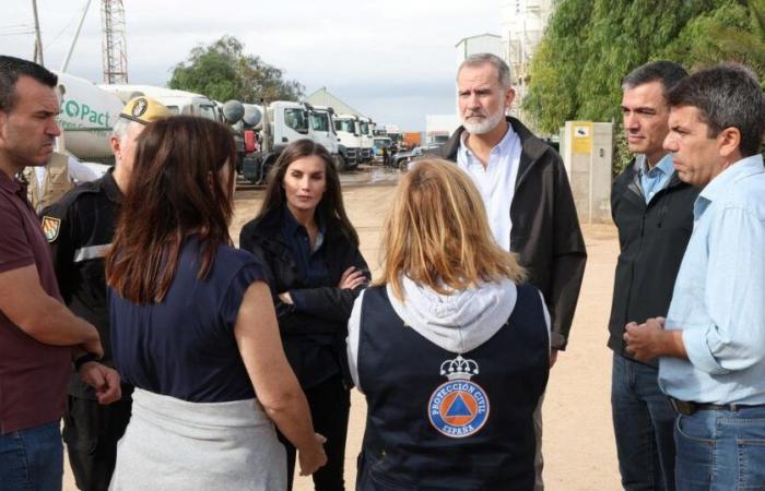 the king and queen return to the devastated areas