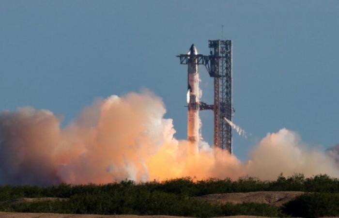 SpaceX successfully launches its Starship megarocket but fails to recover its first stage, which ends up at sea