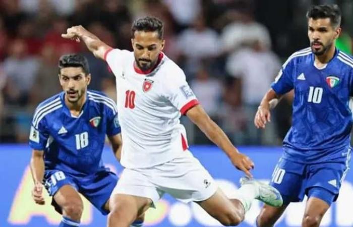 Live match between Jordan and Kuwait today (1-1) in the World Cup qualifiers