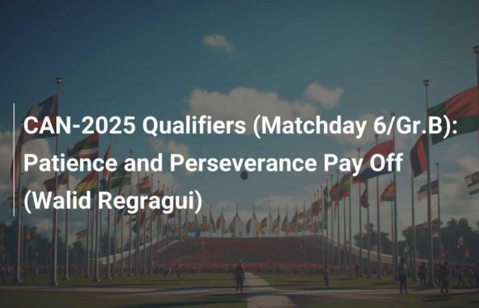 CAN-2025 Qualifiers (Matchday 6/Gr.B): Patience and Perseverance Pay Off (Walid Regragui)