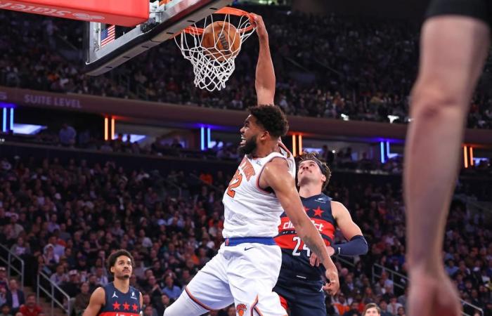 Knicks cruise by bottom-feeding Wizards to push win streak to three