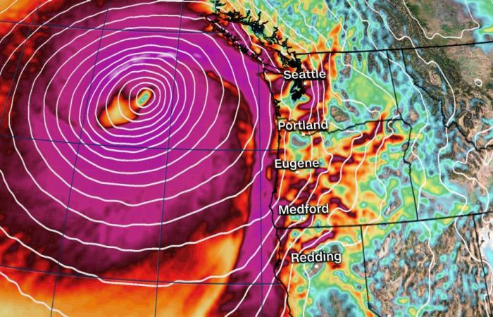 A bomb cyclone and an atmospheric river will combine with dangerous effect on the West Coast