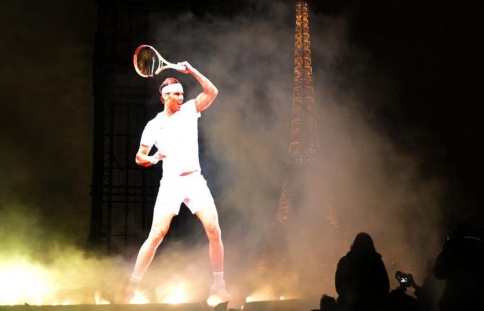 the images of the tribute to Rafael Nadal in the heart of Paris