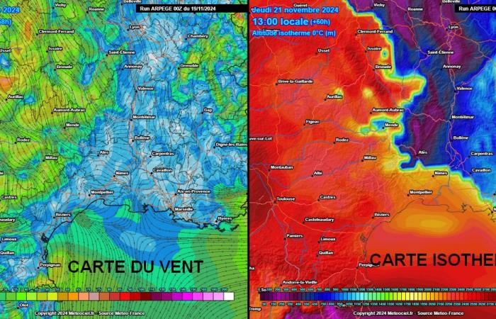 Snowfall in Cévennes, Lozère and Ardèche this Thursday