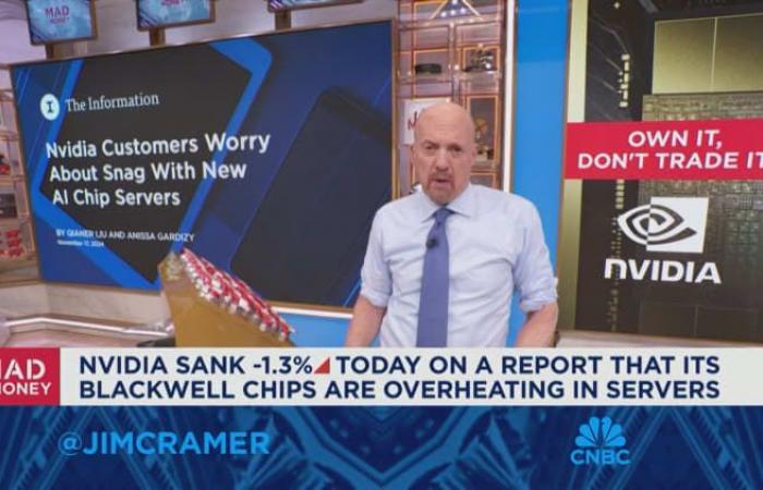 Cramer weighs Nvidia after Blackwell AI chip overheating report