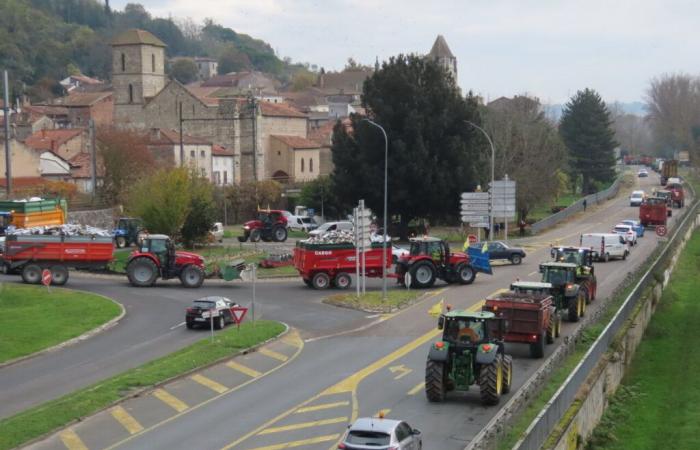 First day of demonstration for angry farmers of Lot-et-Garonne