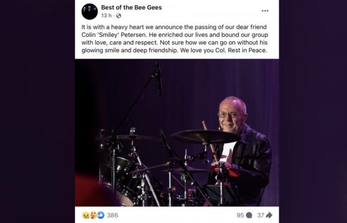 Bee Gees drummer Colin Petersen dies aged 78