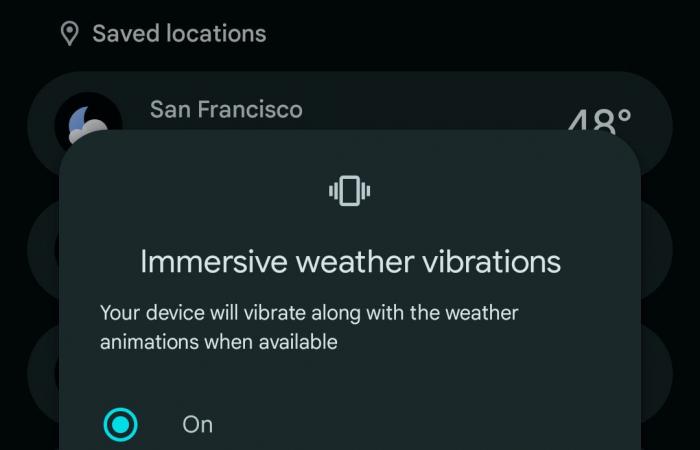 Pixel Weather rolls out Pollen count and ‘Immersive’ vibrations