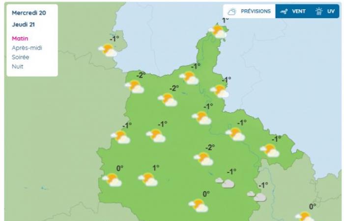 ten degrees less in the Ardennes this Wednesday