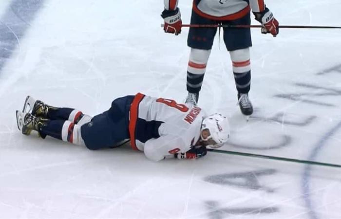 Ovechkin appears to suffer a serious injury at the worst time