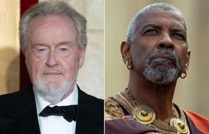 Ridley Scott Says Denzel Washington Acted Same-Sex Kiss for ‘Gladiator II’