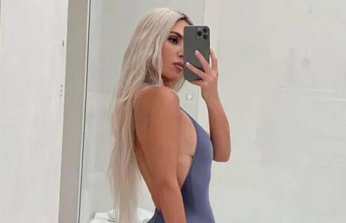 Kim Kardashian Revives Ice Blonde Hair Era in Stunning SKIMS X D&G Photos