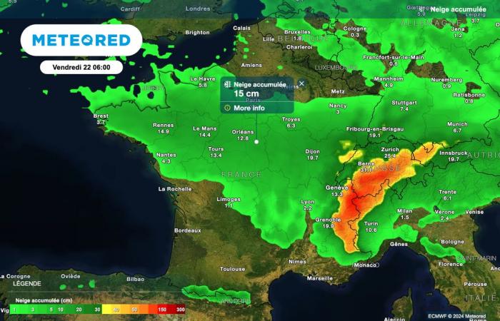 imminent arrival of the descent of maritime polar air over France. Temperatures dropping tomorrow!