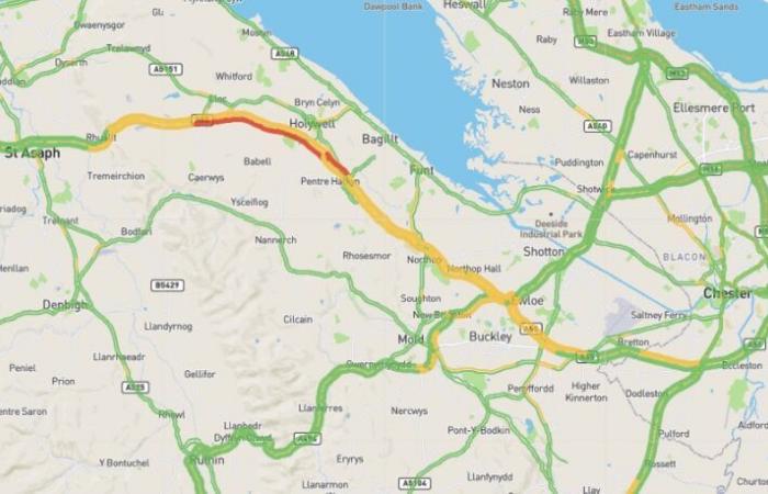 Updated: ‘Horrendous’ driving conditions reported on A55 in Flintshire amid heavy snowfall