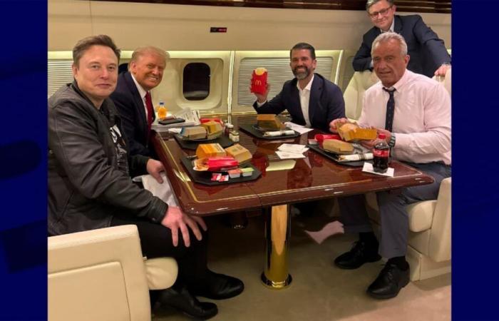 Trump and his future Health Minister Kennedy Jr eat McDonald's after promising to “make America healthy”