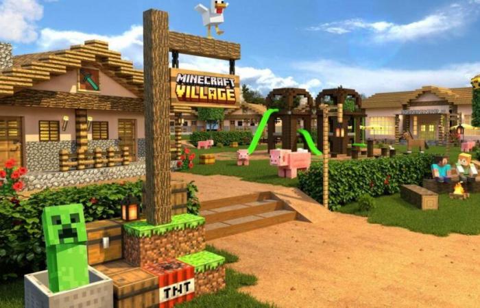 The Minecraft video game soon to be available in amusement parks