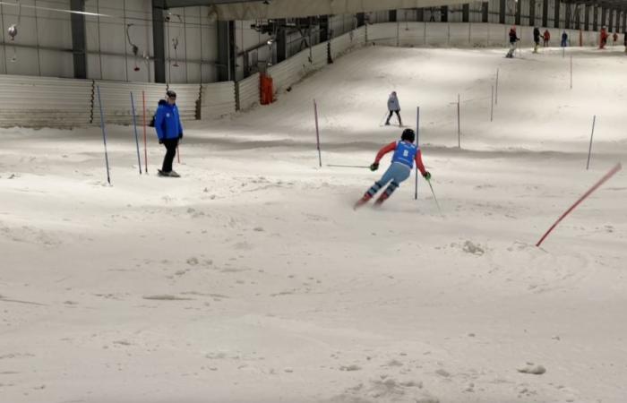 170 skiers hurtle down the indoor slopes of SnowWorld