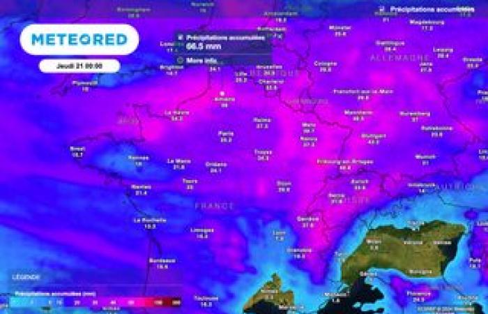 imminent arrival of the descent of maritime polar air over France. Temperatures dropping tomorrow!