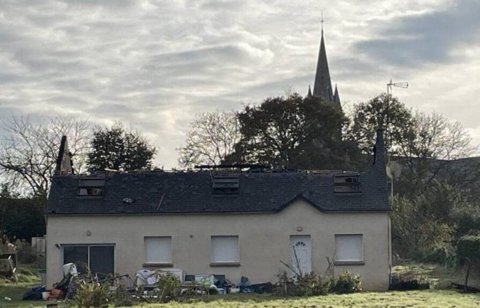 A fire in an uninhabited house in Mohon