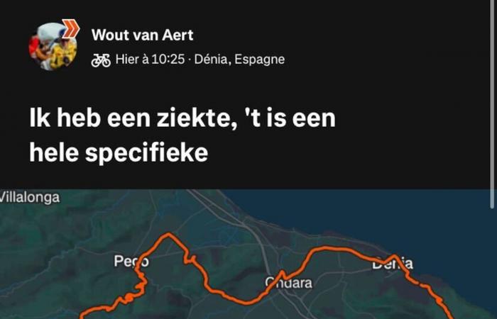 “I have a disease, it’s a very specific one”: Wout van Aert worries his fans on Strava after a cycling trip in Spain