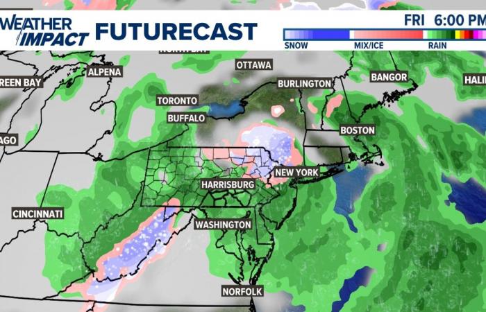 First snowflakes coming to Pennsylvania by the end of the week!