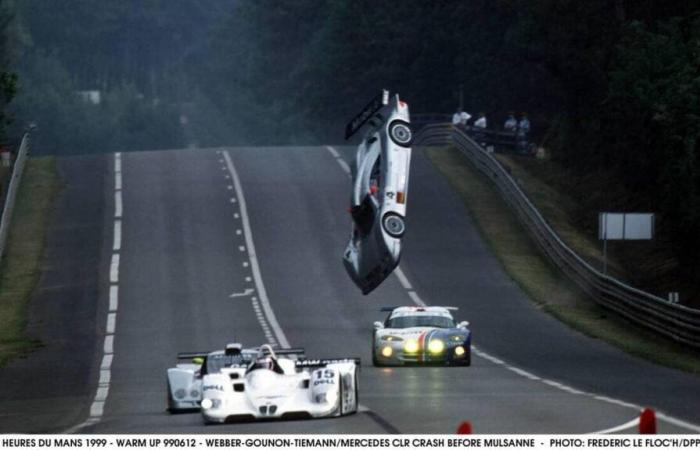 24 Hours of Le Mans. “In 1999, I photographed Webber’s Mercedes flying into the Mulsannes”