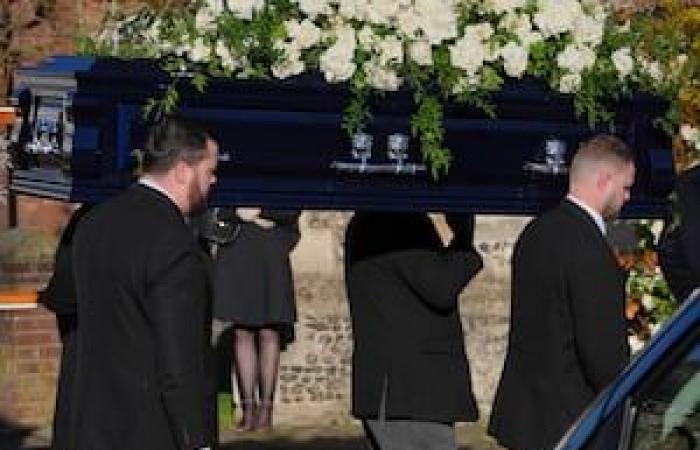 Crowds fall silent as Liam Payne’s coffin arrives at church where is funeral is taking place