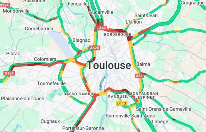 a black Wednesday on the roads in Toulouse