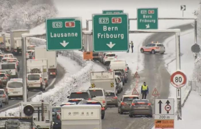 the A12 closed between Vevey and Châtel-St-Denis