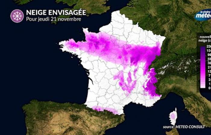 snow accumulates this week in France, details by region