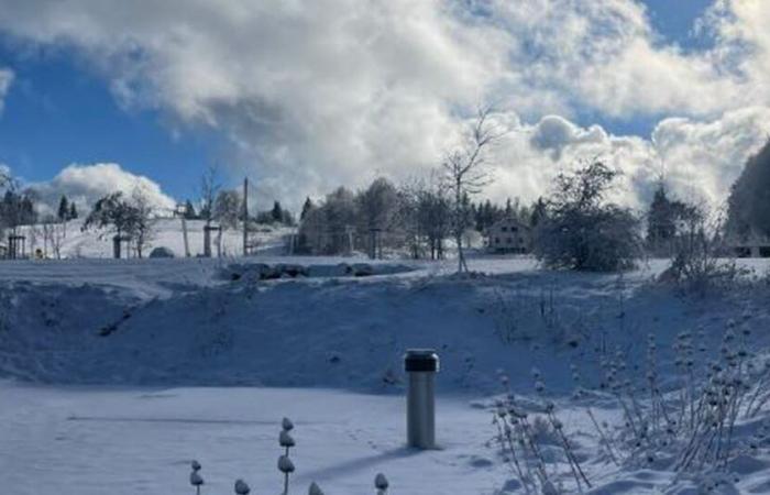 Weather report. The snow has arrived at Champ du Feu, but it’s not a sure thing for skiing