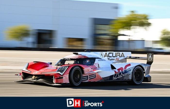 Max Verstappen tested an Acura LMDh prototype in Las Vegas