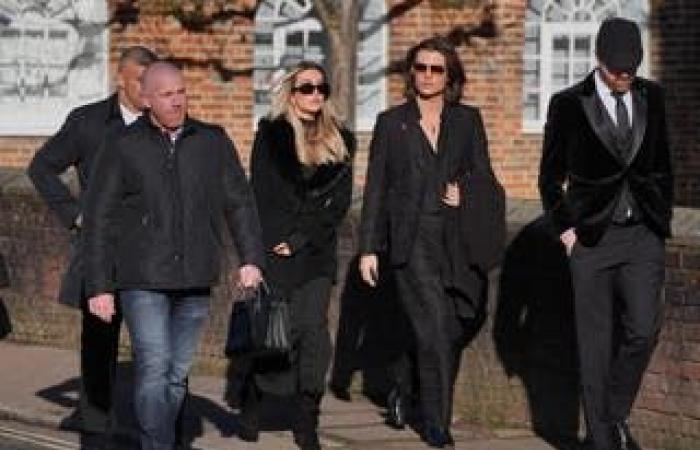 Liam Payne funeral latest: One Direction star’s bandmates and girlfriend Kate Cassidy pictured outside church