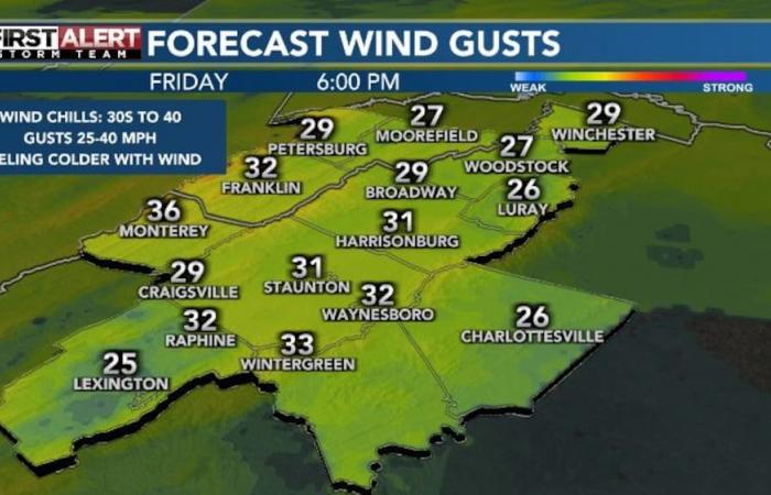 Shenandoah Valley weather changes include snow, wind starting Thursday