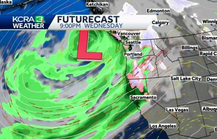 Bomb cyclone helps steer atmospheric river to California