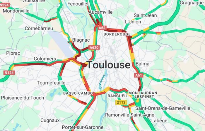 a black Wednesday on the roads in Toulouse