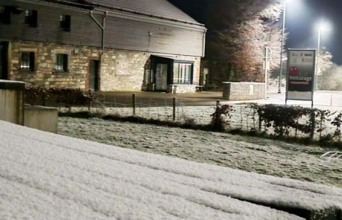 The snow is here: a thin layer observed on the heights of the country