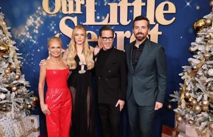 Lindsay Lohan turns heads at the premiere of her Christmas romantic comedy ‘Our Little Secret’