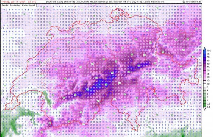 Snowfall Switzerland: 30 centimeters are possible even in the lowlands