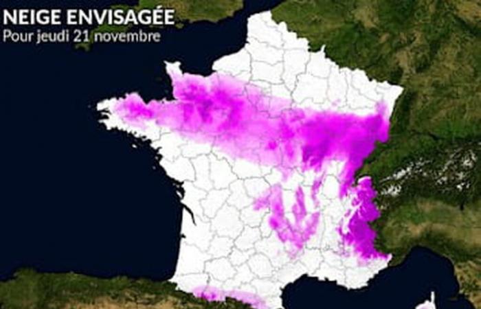 snow accumulates this week in France, details by region