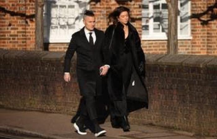 Liam Payne funeral latest: One Direction star’s bandmates and girlfriend Kate Cassidy pictured outside church