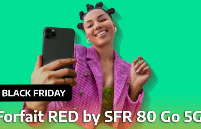 For Black Friday, RED by SFR is giving a second wind to its cheapest package by accompanying it with 80 GB of 5G data