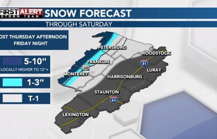 Shenandoah Valley weather changes include snow, wind starting Thursday