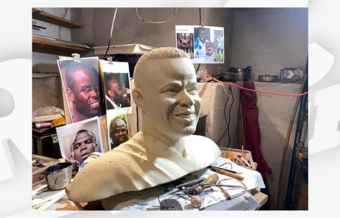 what will the statue of Bernard Tapie look like? The first images of the rendering of Boli, Desailly, Di Meco and Sauzée