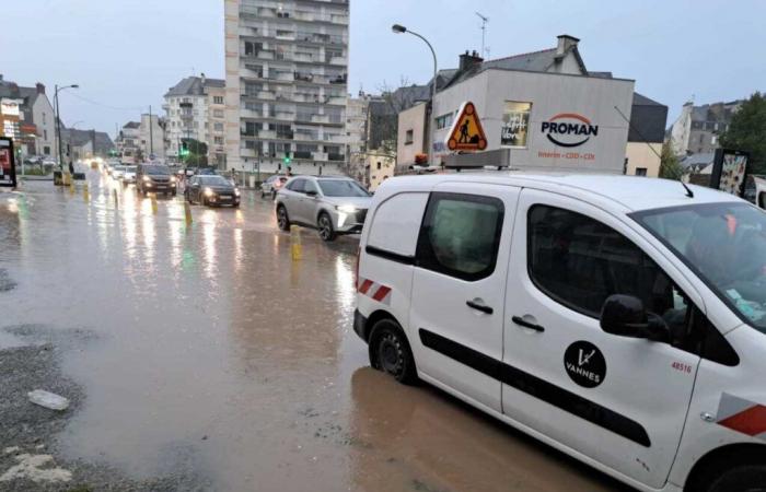 with heavy rains, water overflows and floods the streets