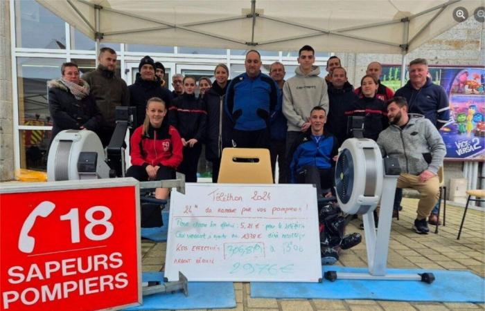 These firefighters from La Manche rowed 2 hours and will donate nearly €3,000 to the Telethon