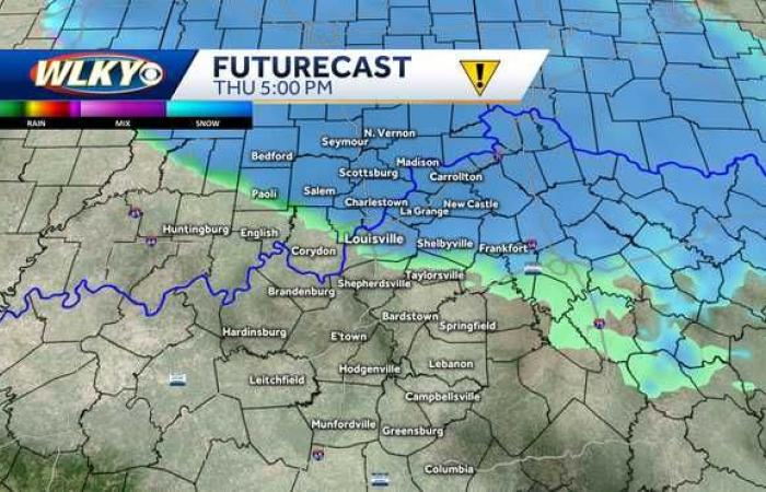 Snow showers possible Thursday in the Louisville region