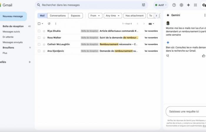 Forget old-fashioned Gmail, Docs and Sheets: Google transforms its entire suite with Gemini in French